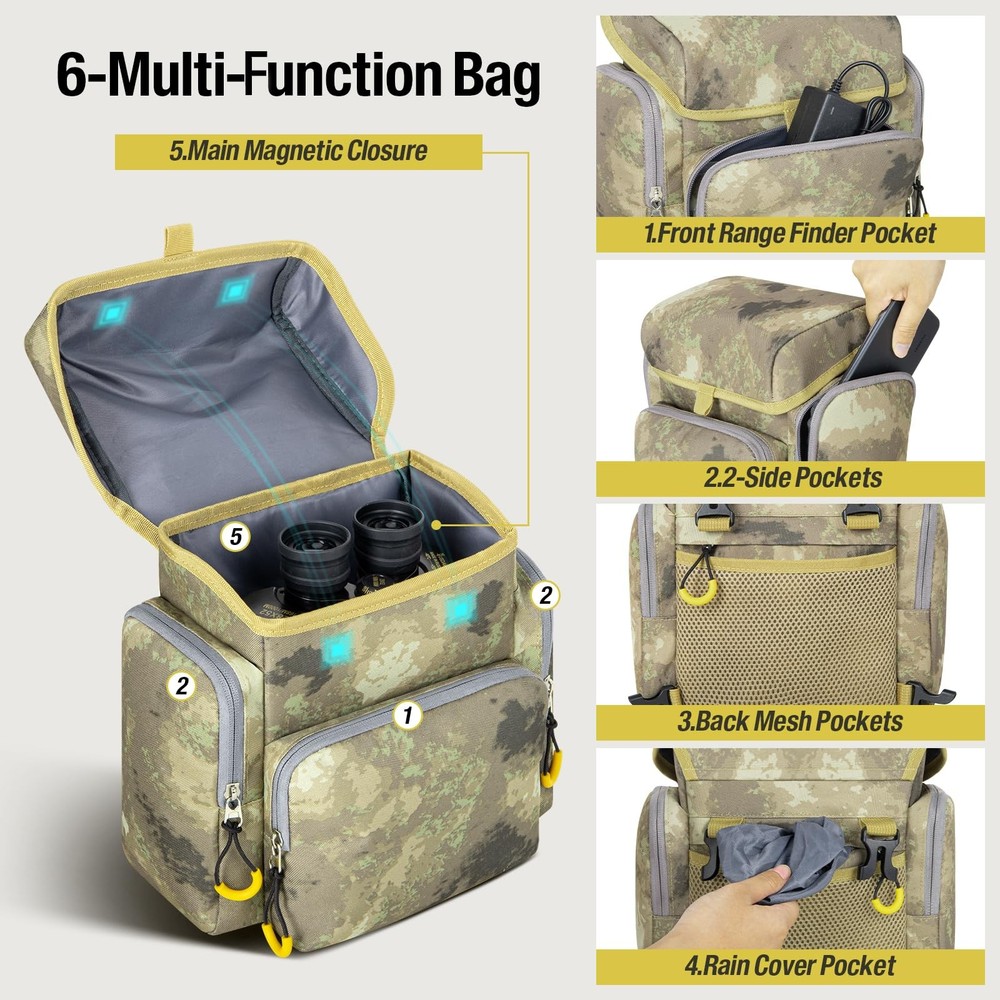 Binocular Harness Chest Pack - Lightweight Binocular Case with Rangefinder Po...
