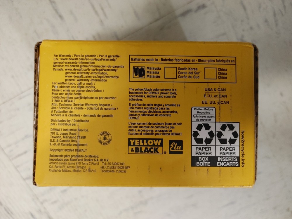 DEWALT 20V Max XR Rechargeable Battery - DCB2042