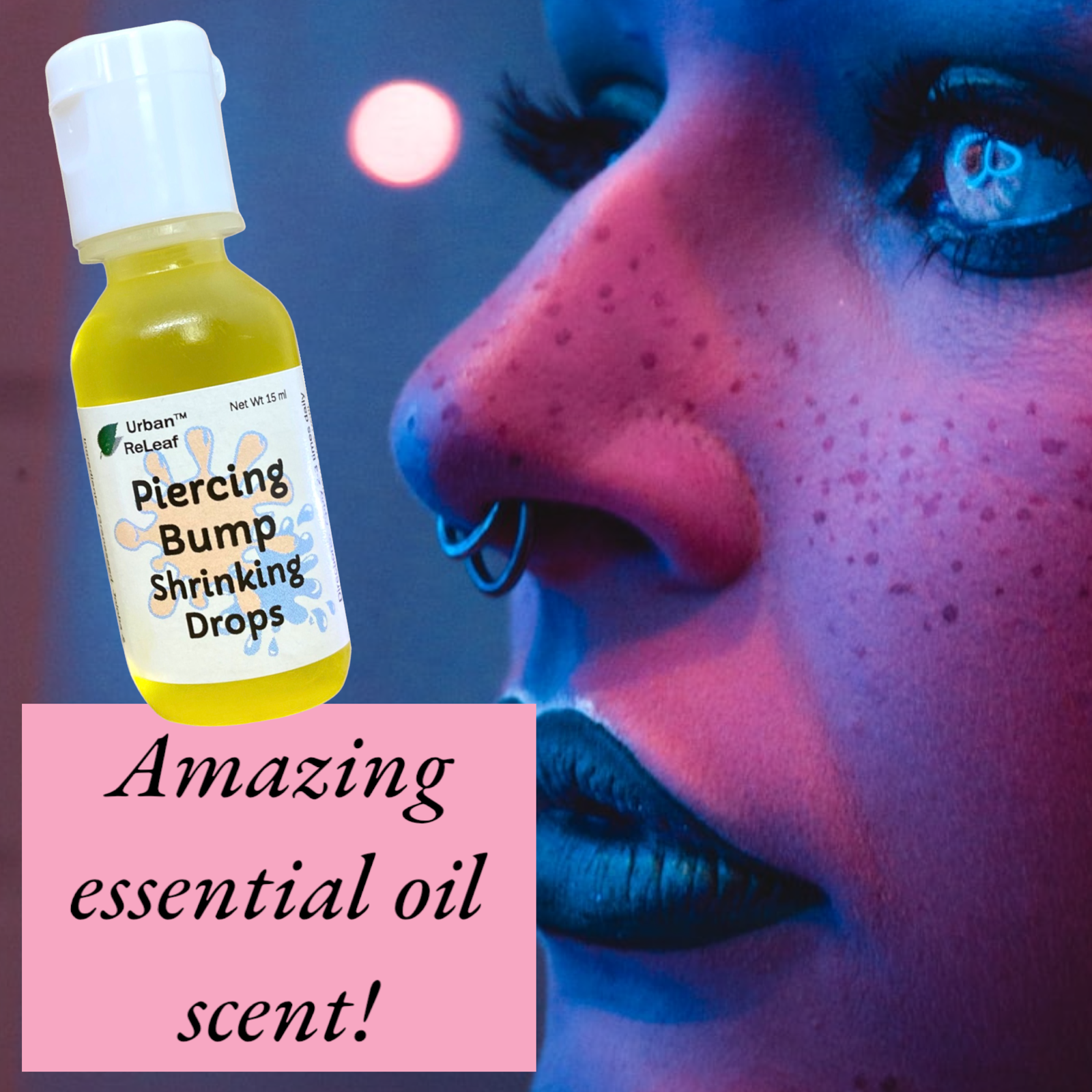 Urban ReLeaf Piercing Bump Shrinking Drops! Aftercare Keloid Scar Cartilage Red