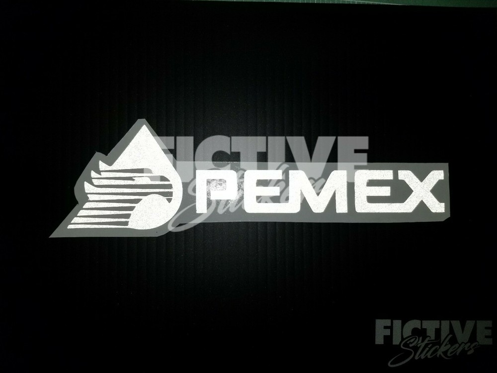 Pemex Sticker Decal 12" inch REFLECTIVE WHITE