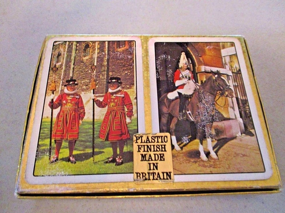 Vintage WADDINGTONS Fine Playing Cards DOUBLE DECK No Jokers BRITISH GUARDS
