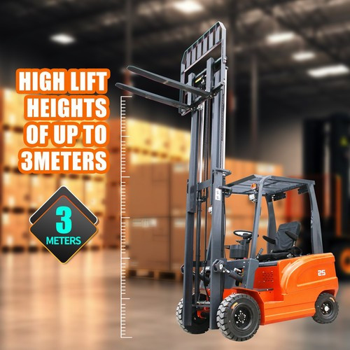 Electric Forklift 2.5Ton 5500lbs W/60V 70Ah Charger Side Shift Solid FREE SHIP