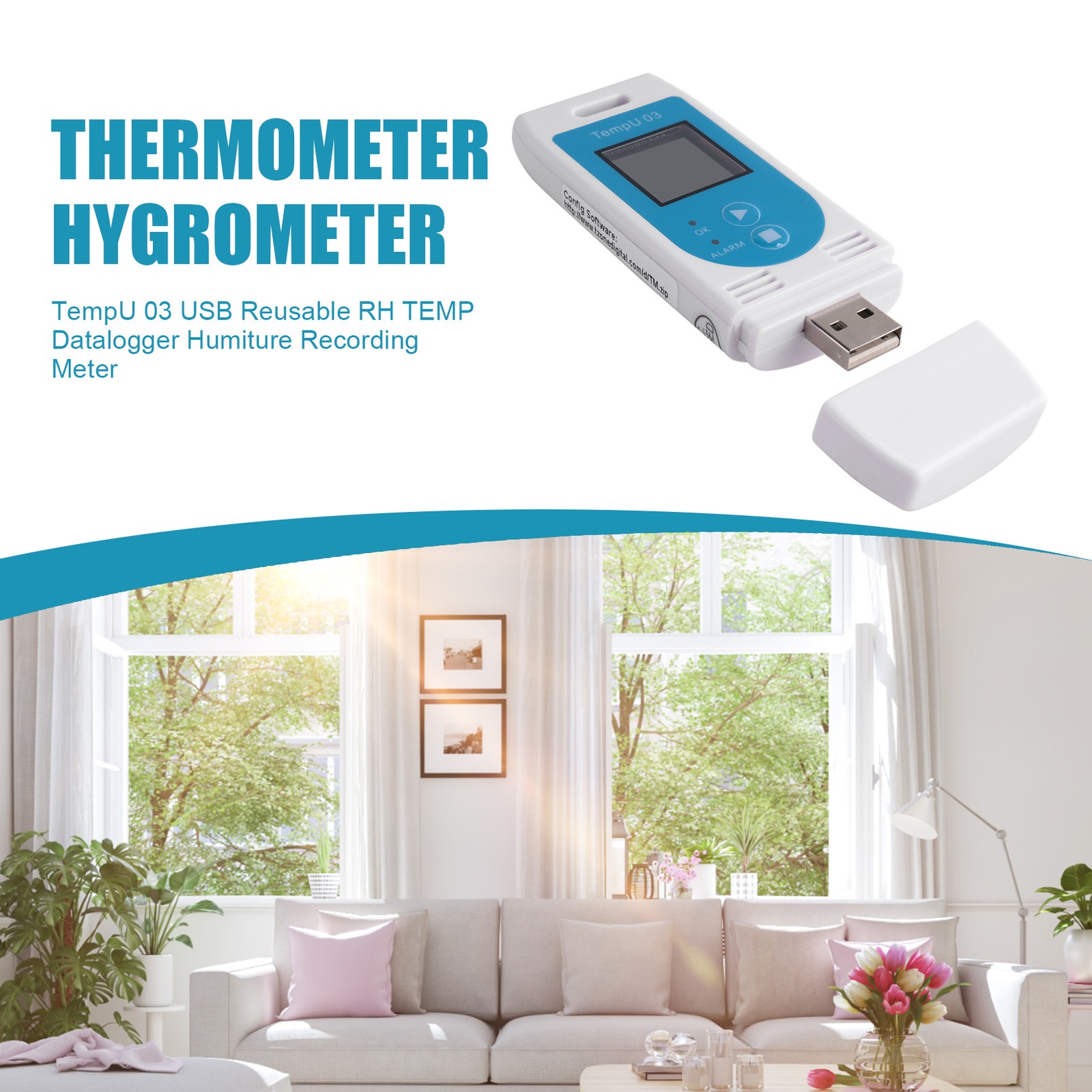 TempU 03 USB Temperature and Humidity Data Logger, Reuse1436