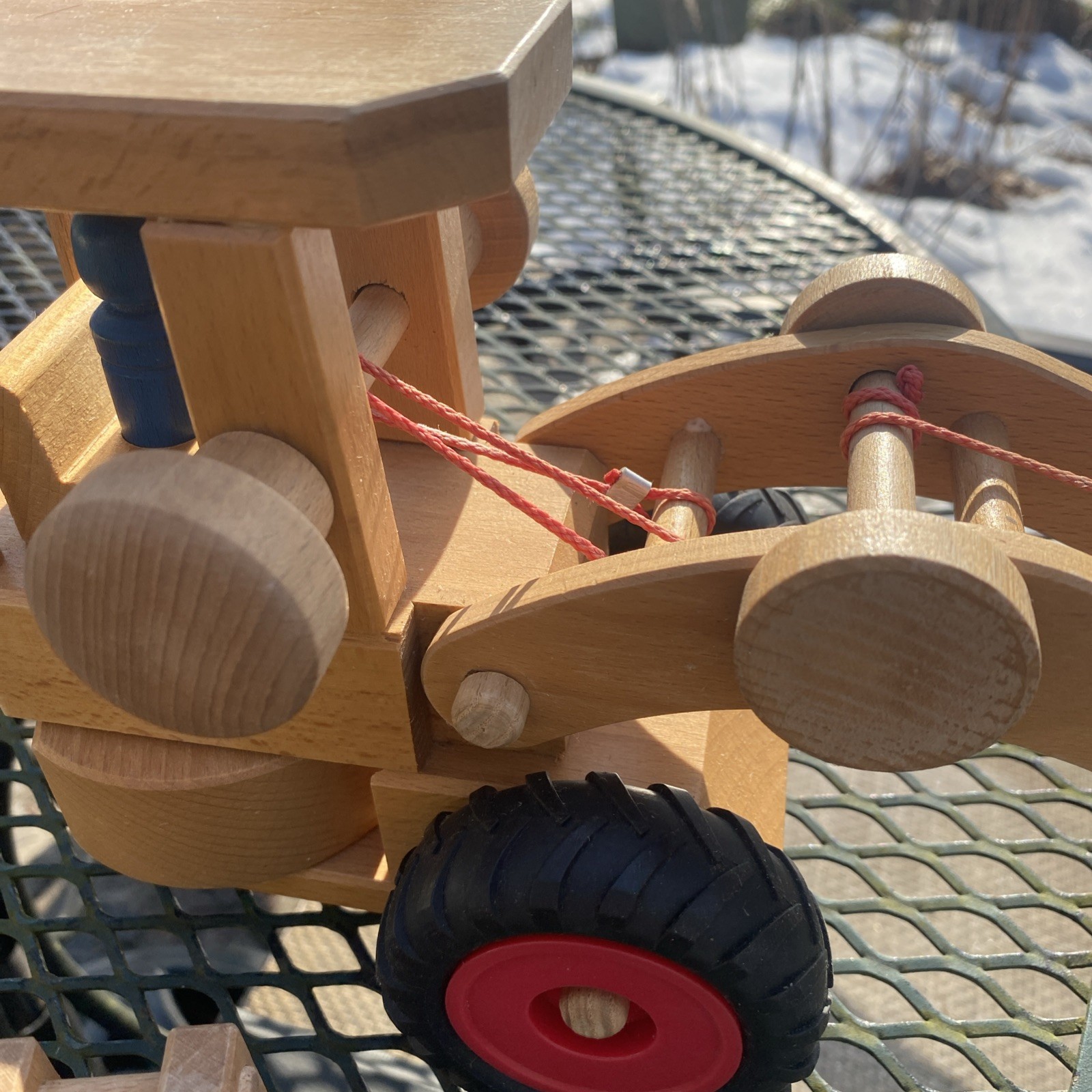 Vintage Fagus Early Production Front Loader w/Cab & Lifting Fork And Blue Guy