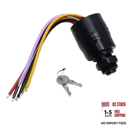 Ignition Switch, Boat Push to Choke 6 Wire Base Ignition Key Switch