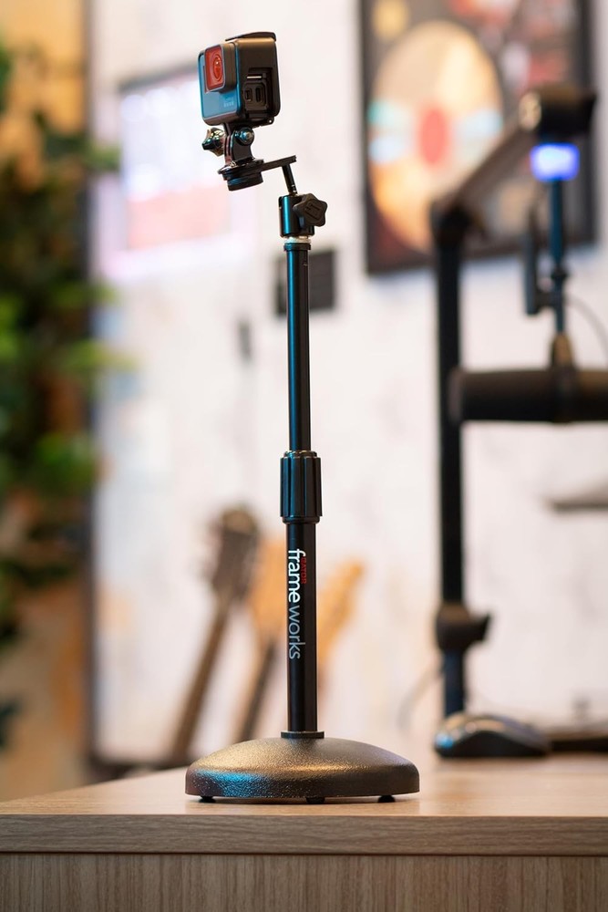 Gator Frameworks Camera Mount Mic Stand Adapter with Ball-and-Socket Black