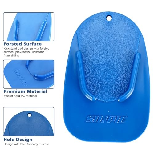 Motorcycle Kickstand Pad High-Density Kickstand Support for All Blue