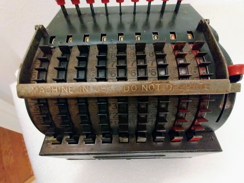 Antique fully working 1922 Star Calculator / Adding Machine by Todd Co.