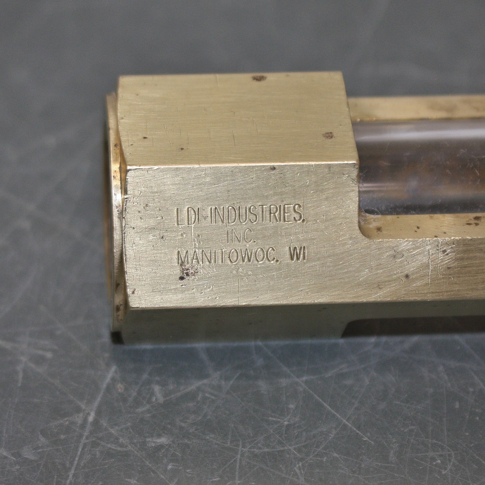 LDI Industries Inline Flow Sight F155, 3/4" PTF, Borosilicate Sight, Brass