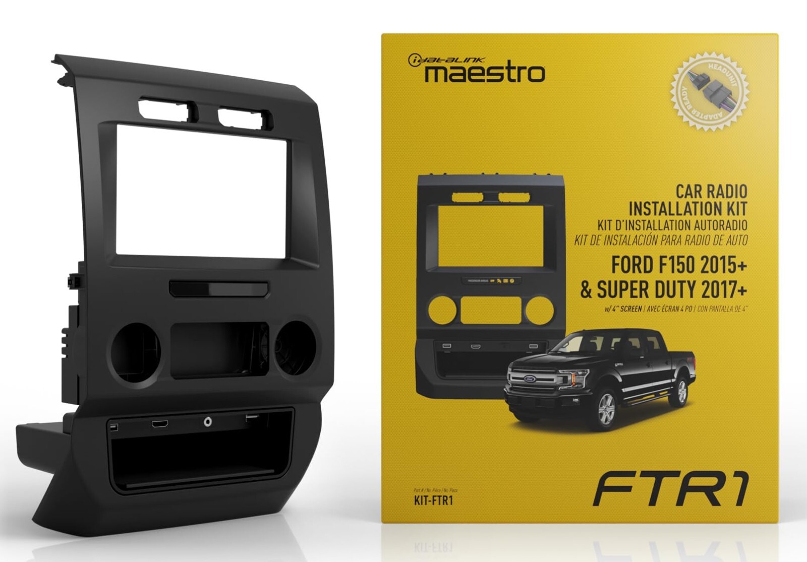MAESTRO KIT-FTR1 / D-DIN RADIO DASH & WIRING KIT FOR 2015-2021 FORD PICK-UPs