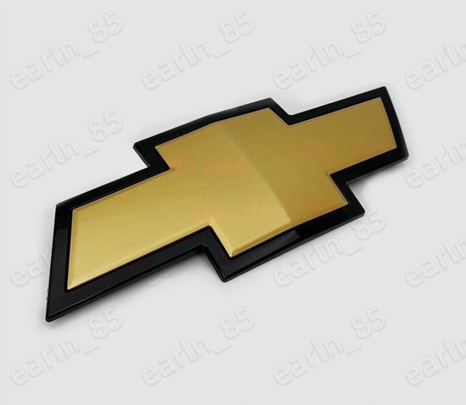 Front Bowtie Emblem Gold Black 2007-13 Silverado 1500 & 2007-2010 2500HD 3500HD