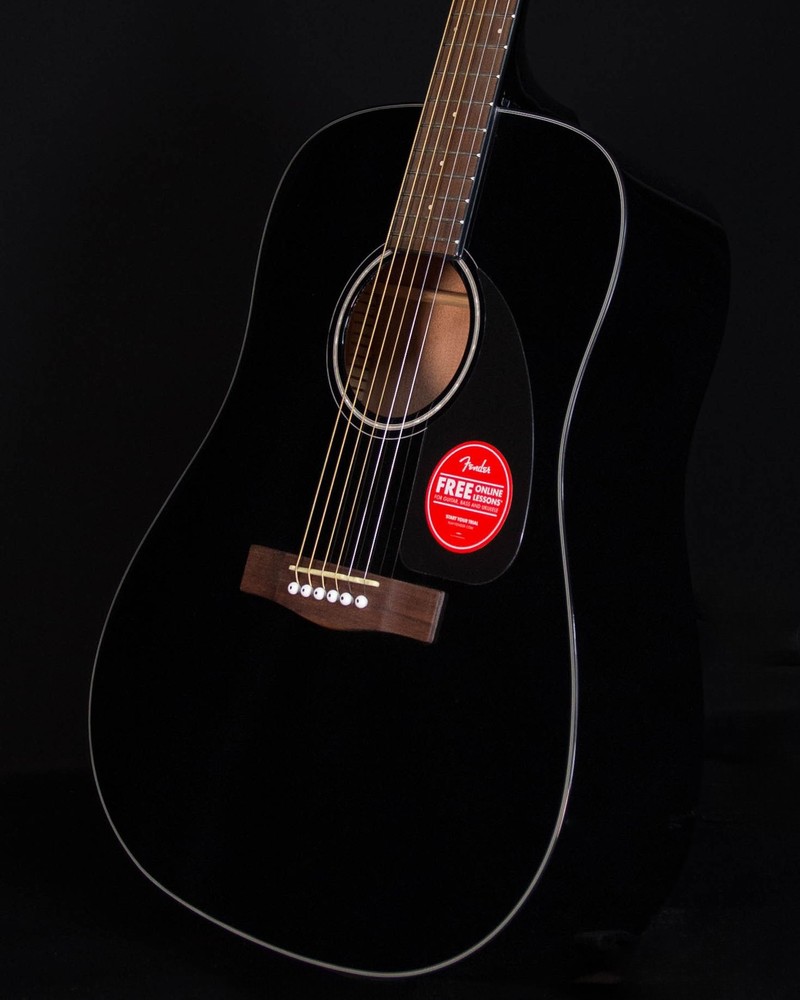 Fender CD-60 Dreadnought V3 with Case, Walnut FB, Black