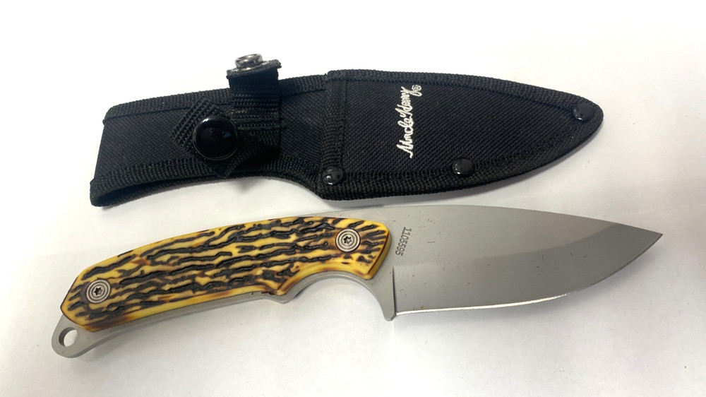 A Sharde  Fixed Blade 8" Knife -  Uncle Henry Model  w/Sheath