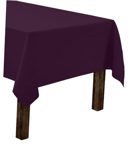 Rectangle Tablecloth - 60 x 84 Inch Table 84" x 60" (Rectangular) Eggplant