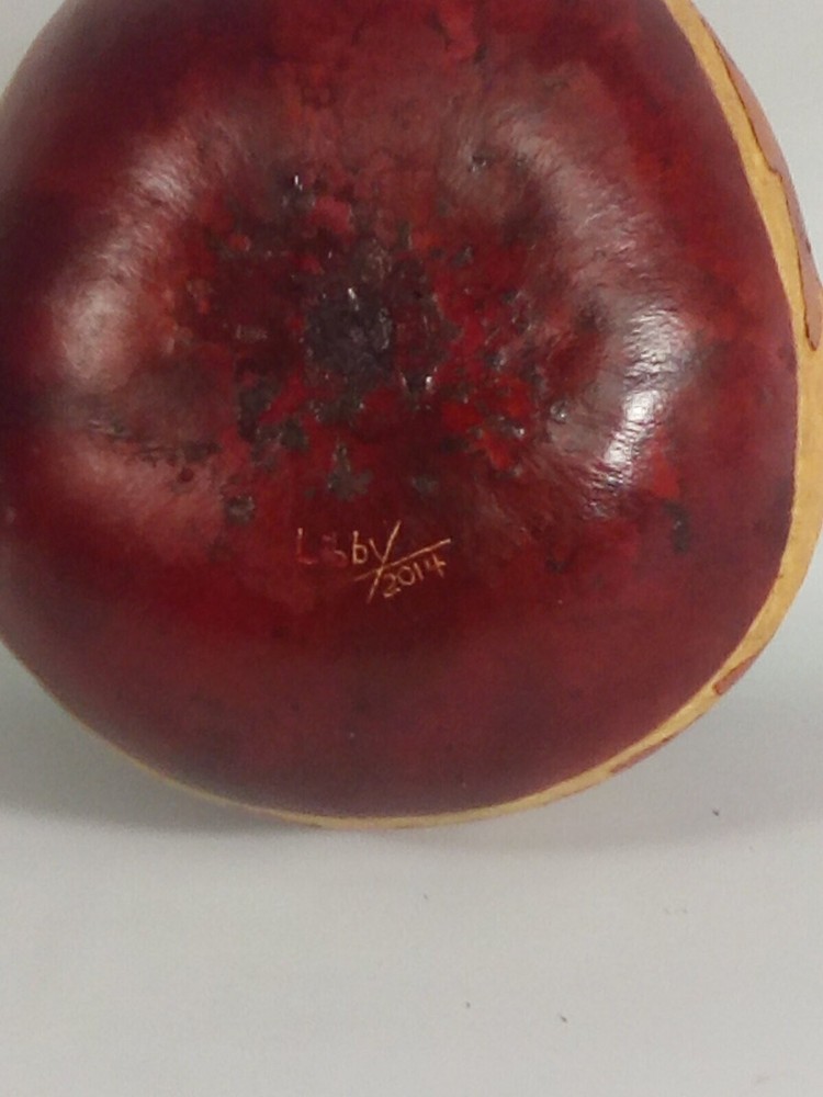 Decroative Handpainted Signed Gourd