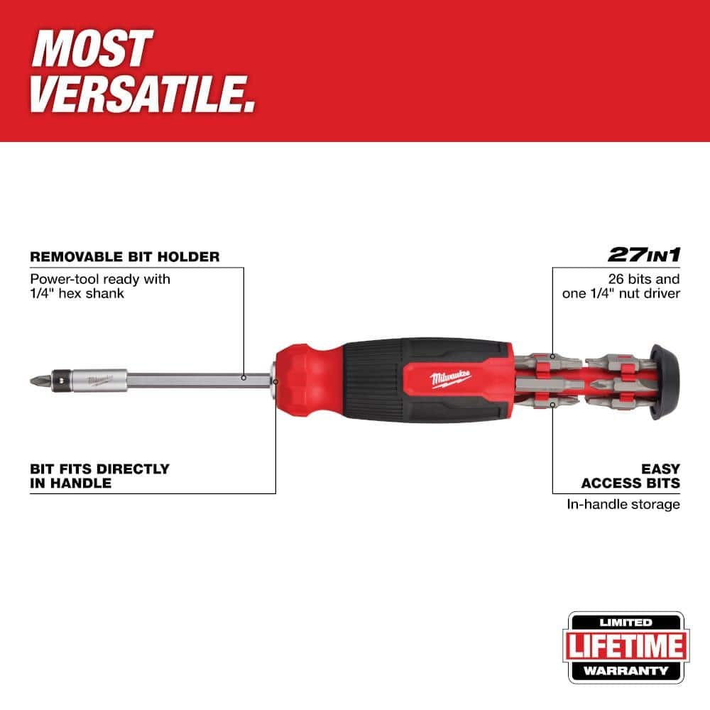 Milwaukee 27-in-1 Multi-Bit Combination Screwdriver