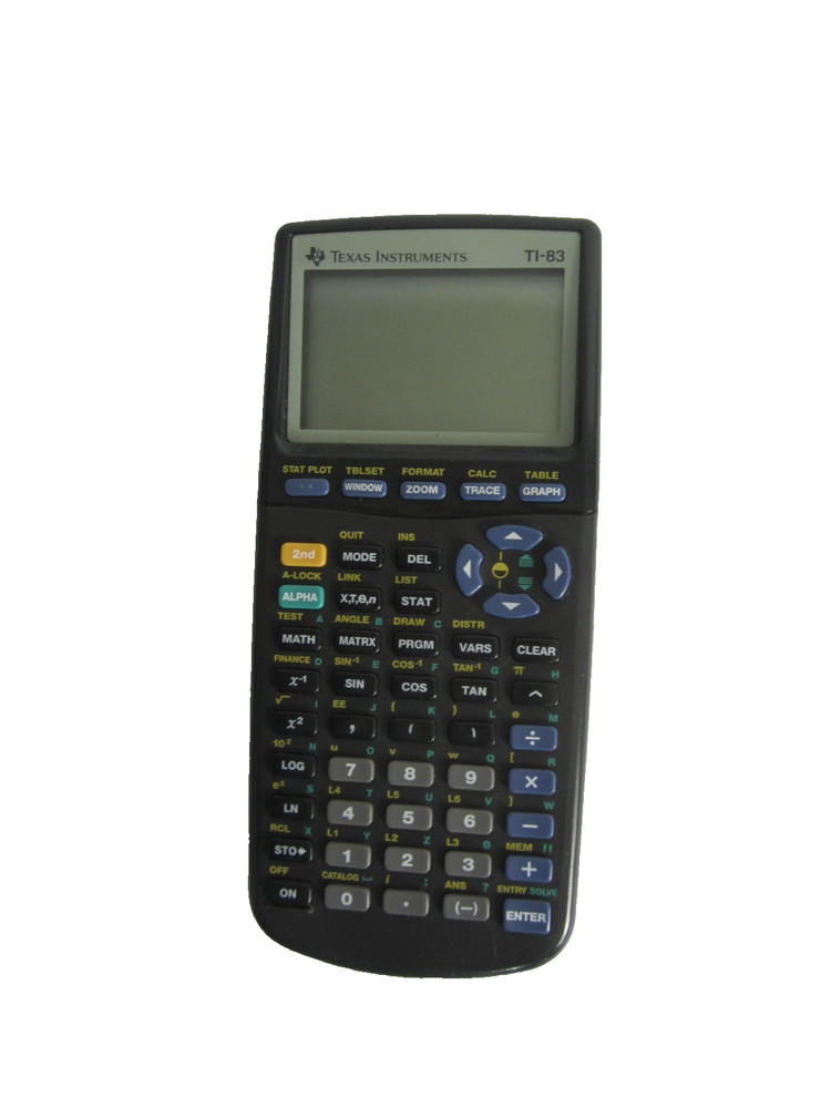 Texas Instruments TI-83 Plus Graphing Calculator Black No Cover Tested Working
