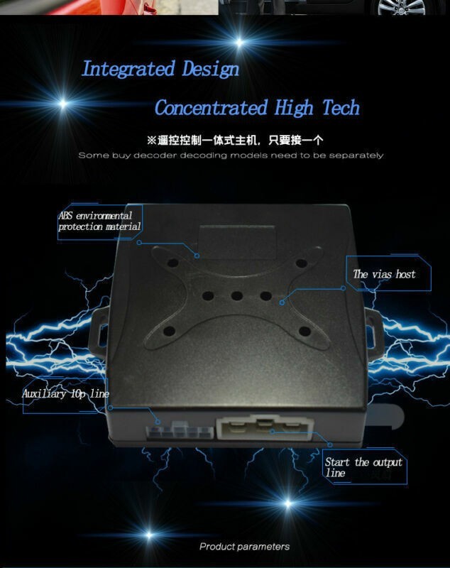 Car Security System Vibration Alarm Ignition Engine Start Push Button Remote C8