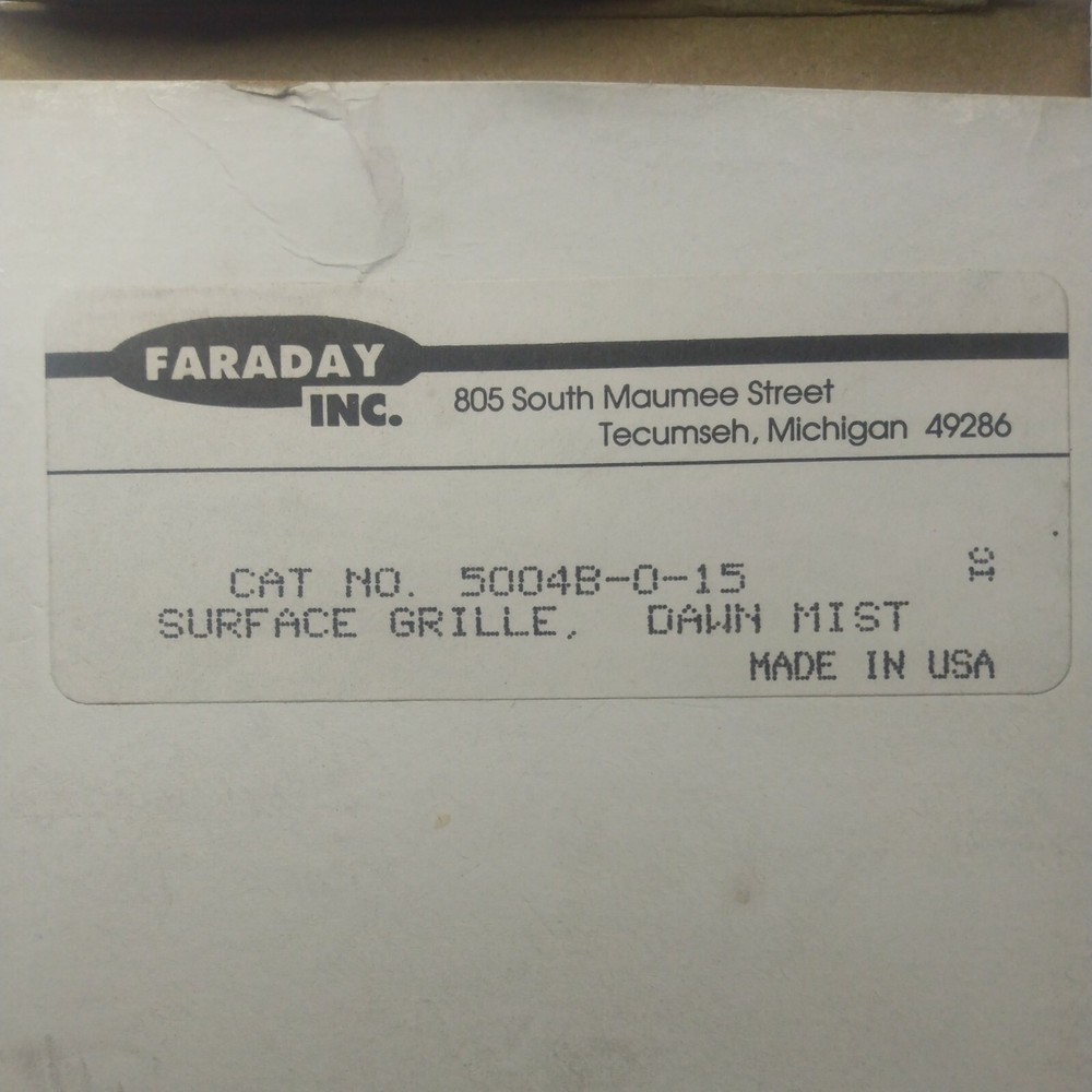 Faraday Inc. Surface Grille, Dawn Mist 5004B-0-15