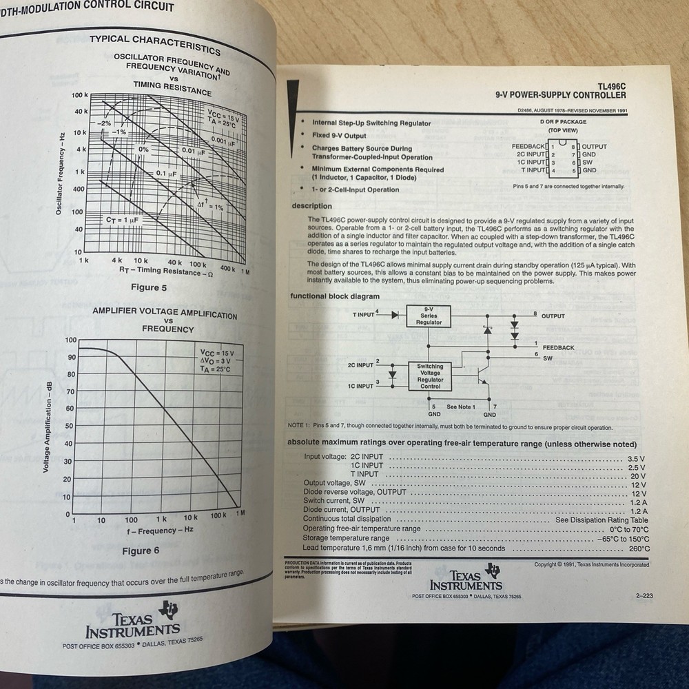 Texas Instruments Linear Circuits 1992 Data Book Volume 3. VGC.B81