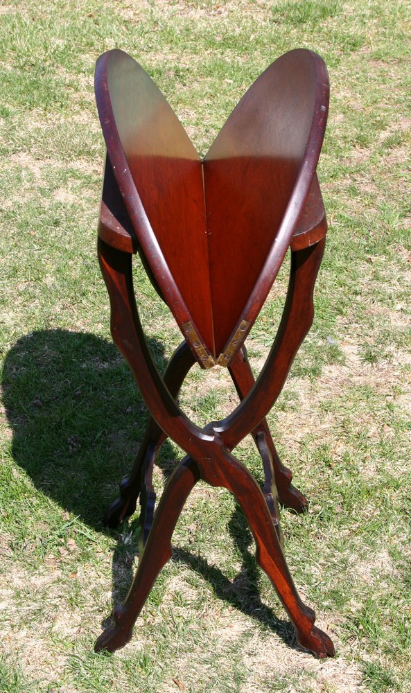 American Victorian Folding Table, Rare Form, Circa 1875
