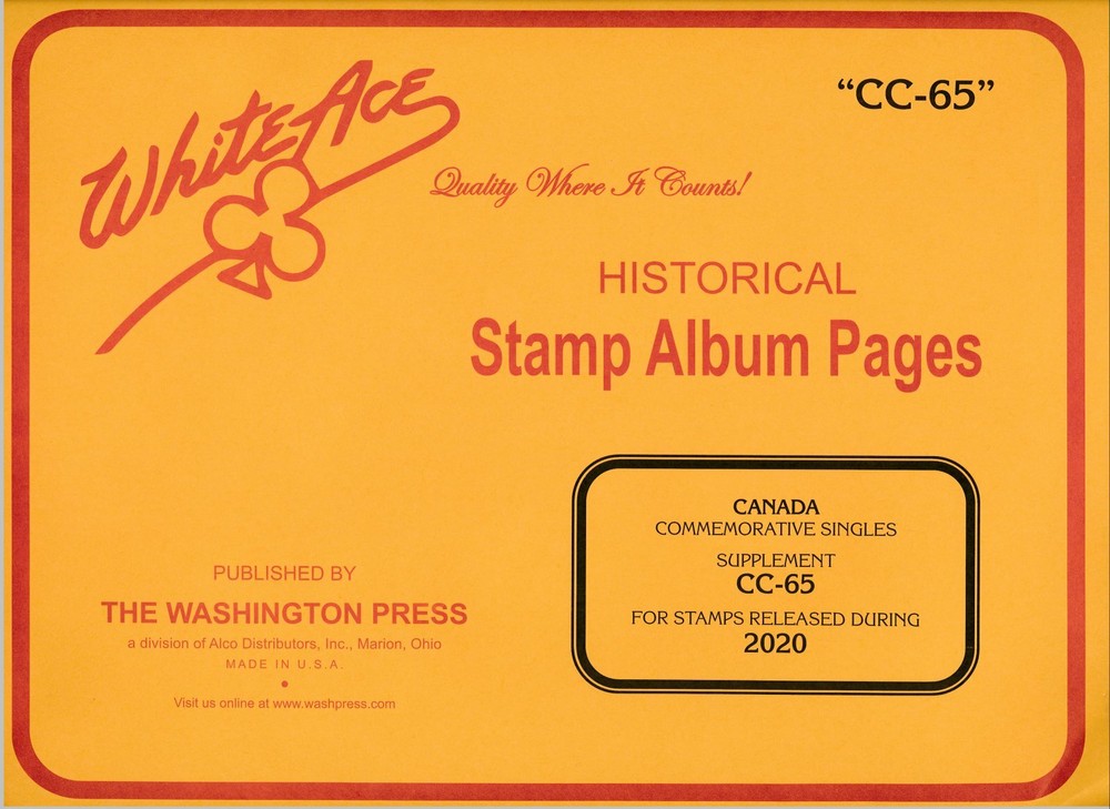 WHITE ACE 2020 Canada Commemorative Singles Stamp Album Supplement CC-65