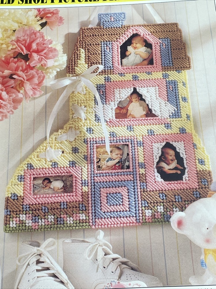 Old Shoe Picture Frame Annie's Attic Plastic Canvas Pattern