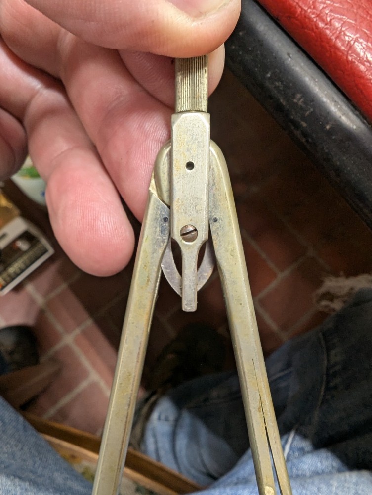 Vintage 6-in German Drafting Compass