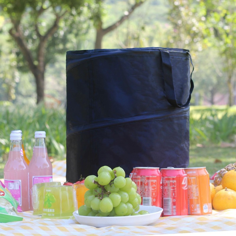 Leinoupt:Collapsible Trash can,Folding Garbage Cans,Pop Up black