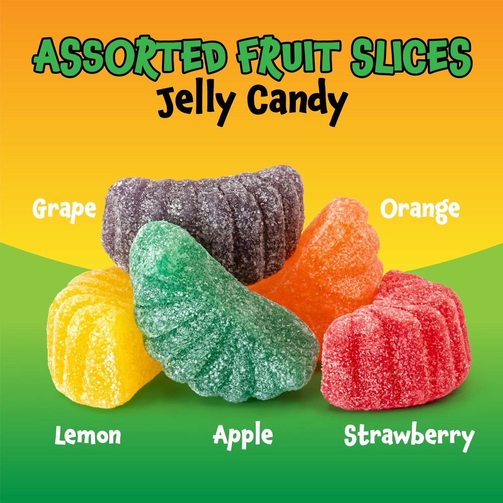 Fruit Slices - 2 Pound Bulk Pack (65 Count) - Assorted Fruit Jelly Candy - Un...