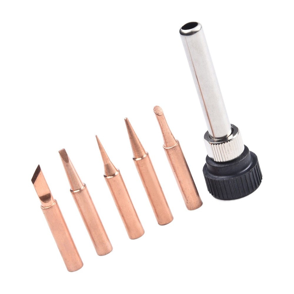 Reliable Copper Soldering Iron Tips 6pcs Tips for Professional Soldering Work