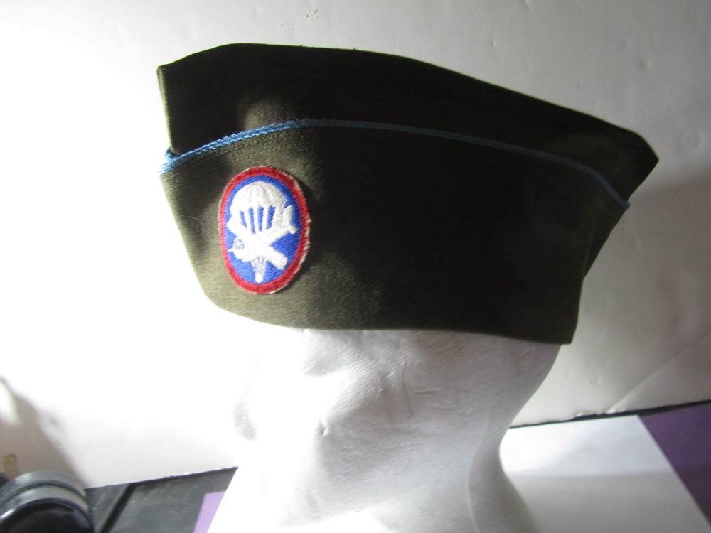ORIGINAL KOREAN WAR US AIRBORNE PARATROOPER OVERSEAS INFANTRY CAP HAT-SIZE 7