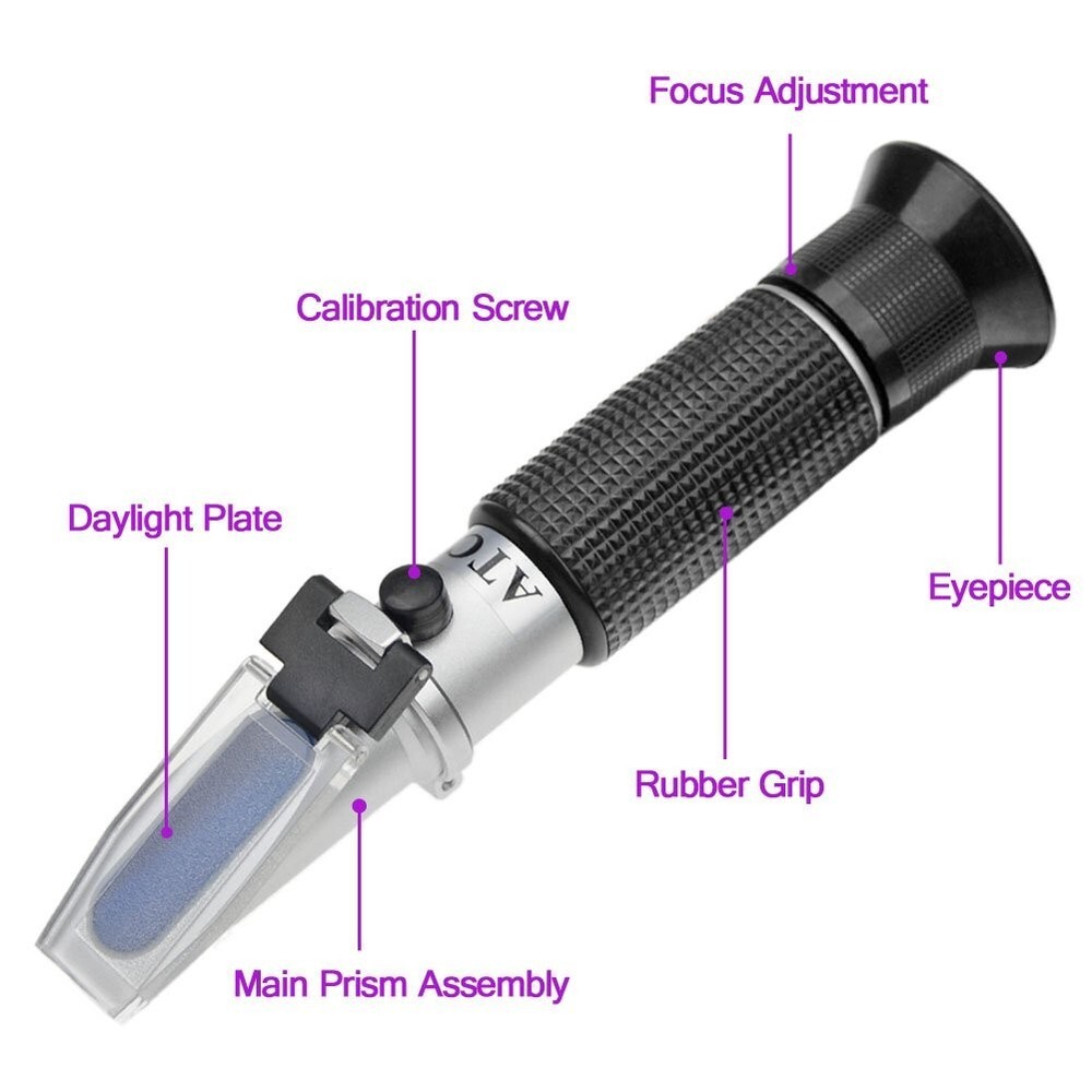 Accurate Brix Refractometer with Automatic Temp Compensation for Fermentation