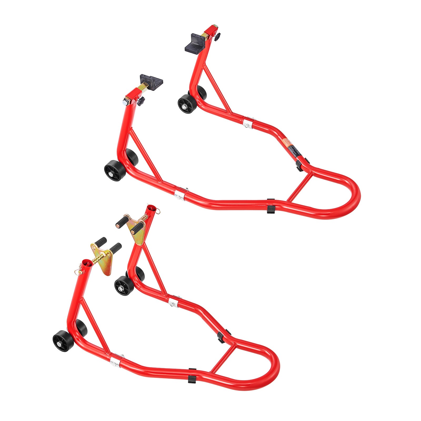 Motorcycle Front & Rear Stand Lift 850 lbs Spoolift Paddock Swingarm Arm Red