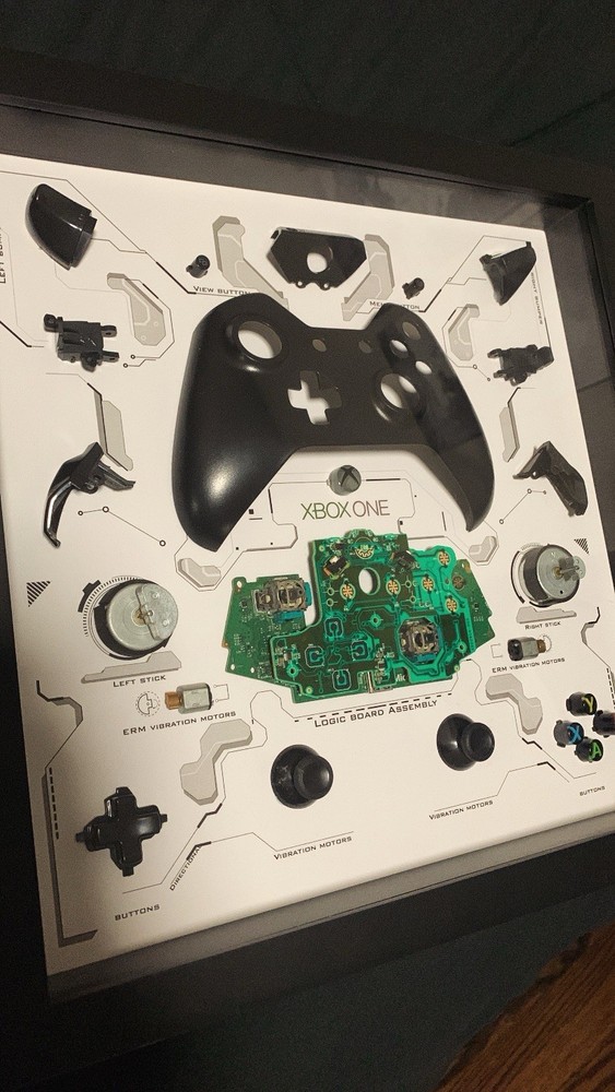 Xbox Disassembled Controller Framed Wall Art