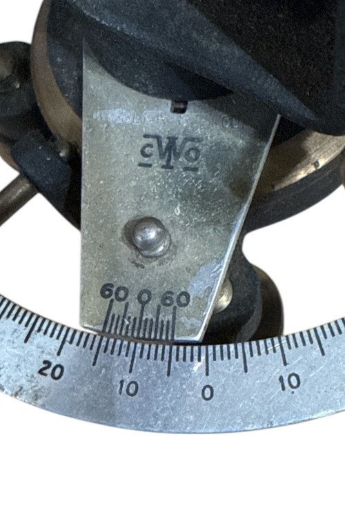 VINTAGE CWO BRASS SURVEY TRANSIT w/ WOODEN CASE