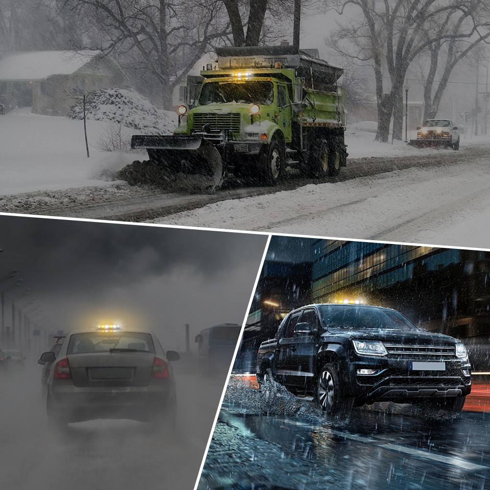 72 LED Rooftop Strobe Beacon Light Truck Safety Emergency Warning Hazard lamp