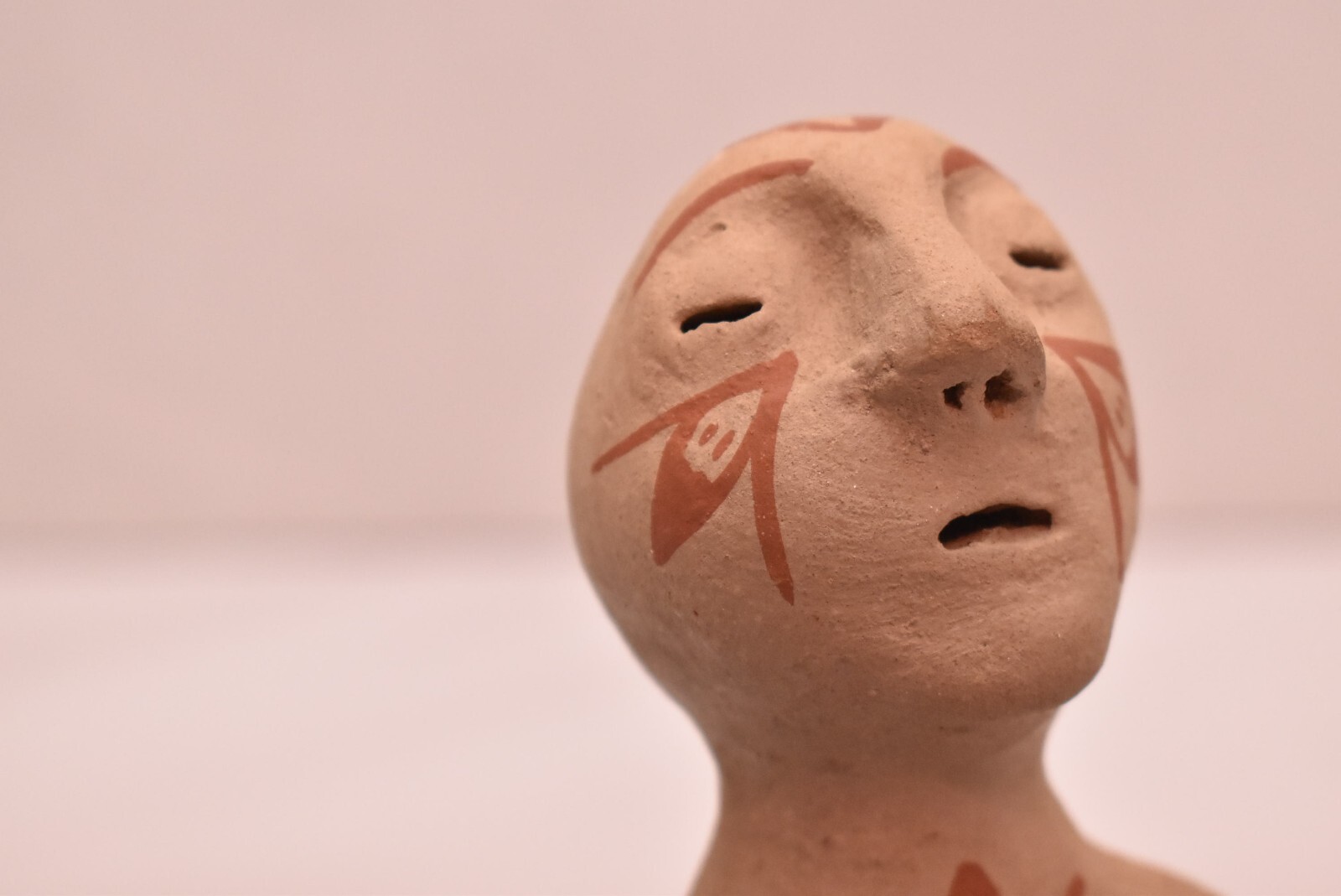 Vintage Tesuque Pueblo Native American New Mexico Pottery Rain God Figurine