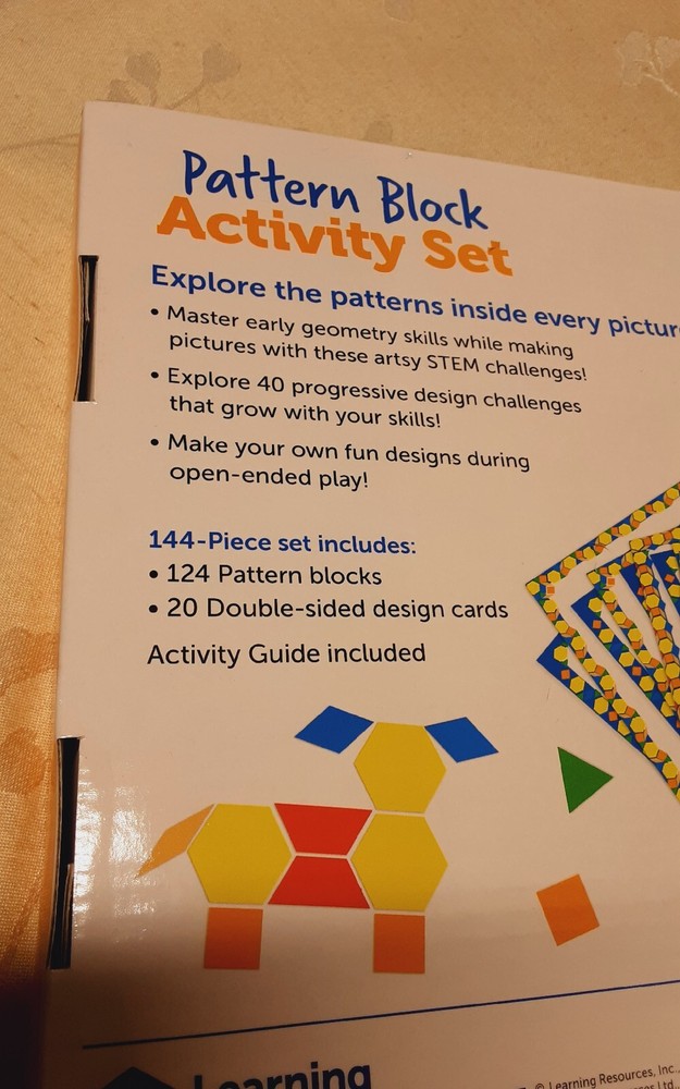 Learning Resources Pattern Block Shape Preschool Autism Activity Set Plastic