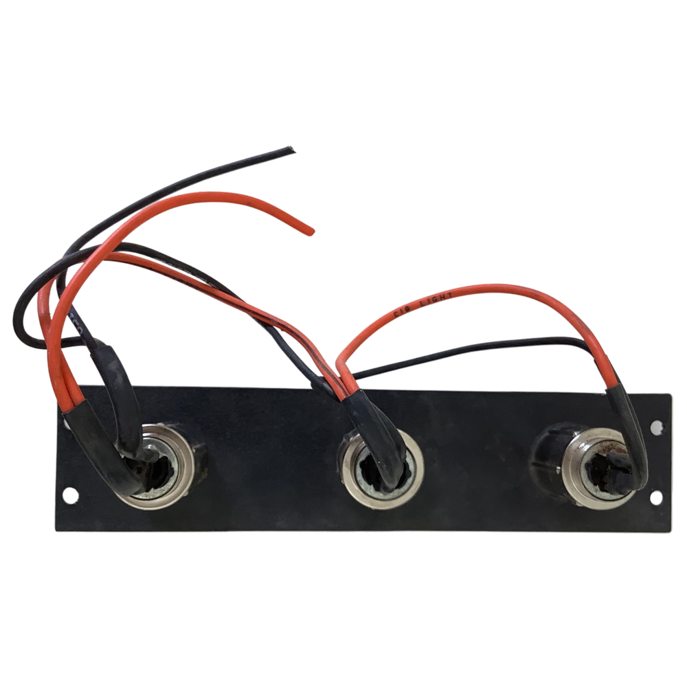 Police Center Console 12 Volt Multi Socket Hardwired Outlet w/ Socket Covers #1