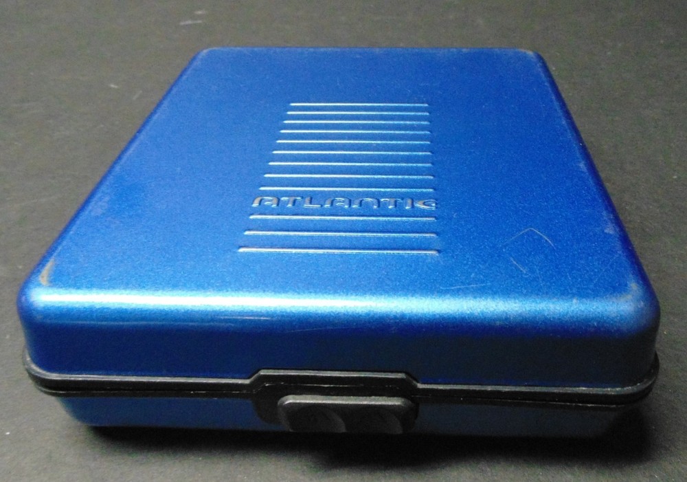 Atlantic Hard Shell 24 CD Media Audio Video Disc Storage Case Organizer Blue