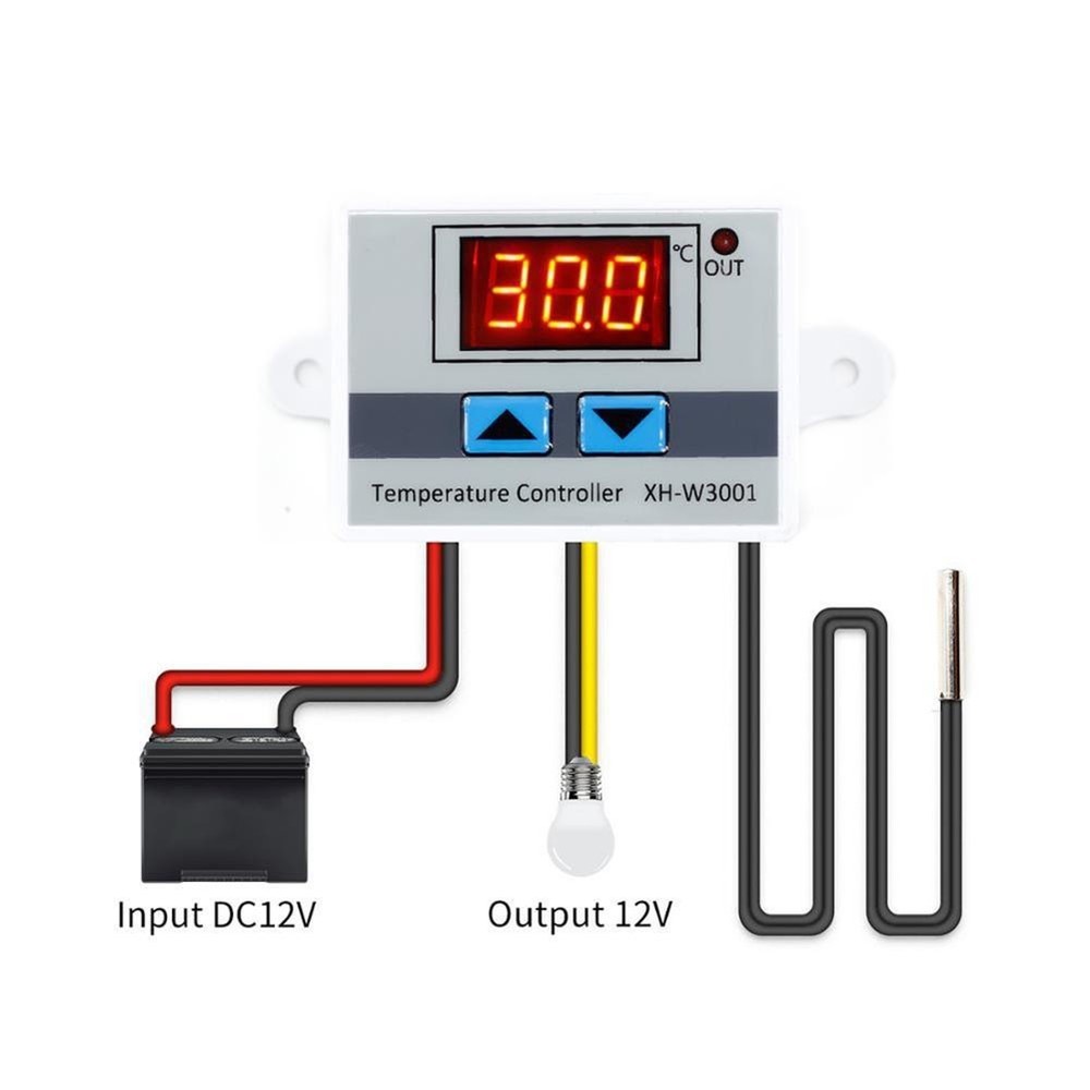 LED Temperature Controller Thermostat Switch Thermometer 12/24/220V