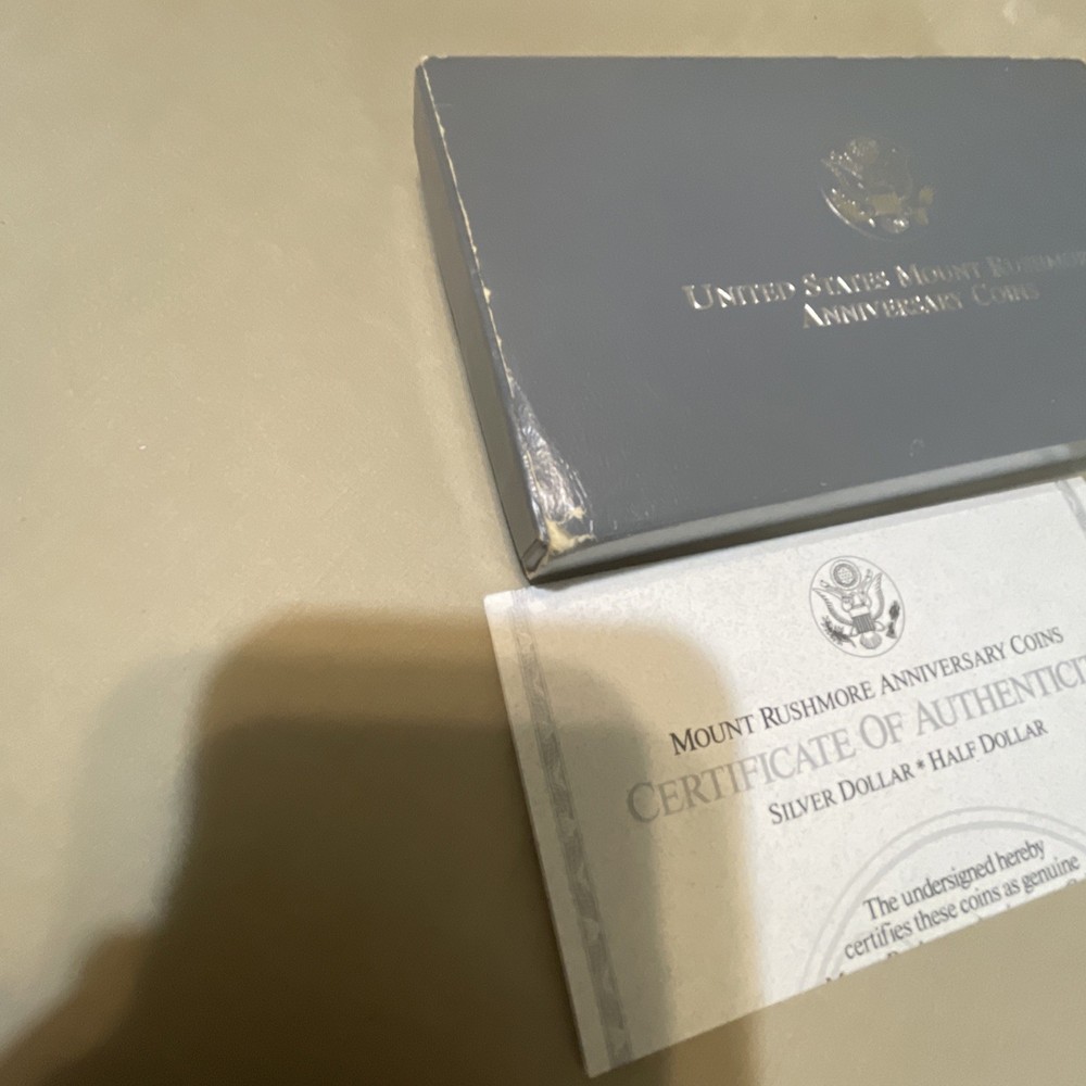 1991 Mount Rushmore Anniversary 2 Coin Proof Set W/COA!!!!!!!