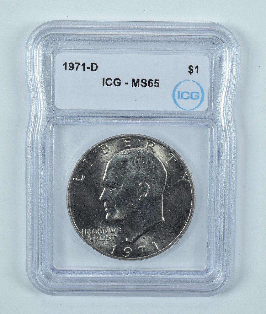 1971-D Eisenhower $1 MS65 ICG