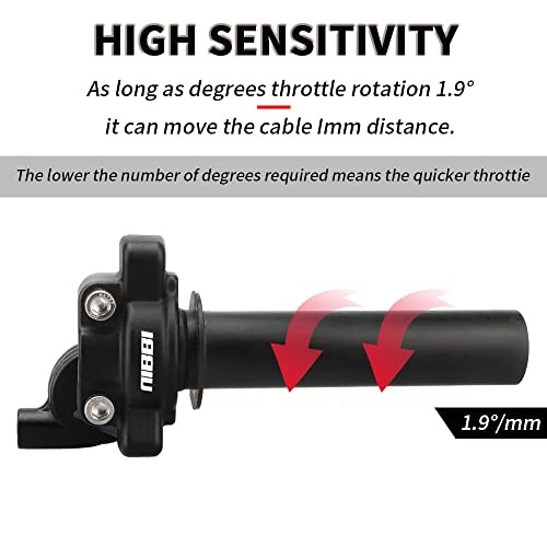 22mm Throttle Motorcycle Throttle Handle Black