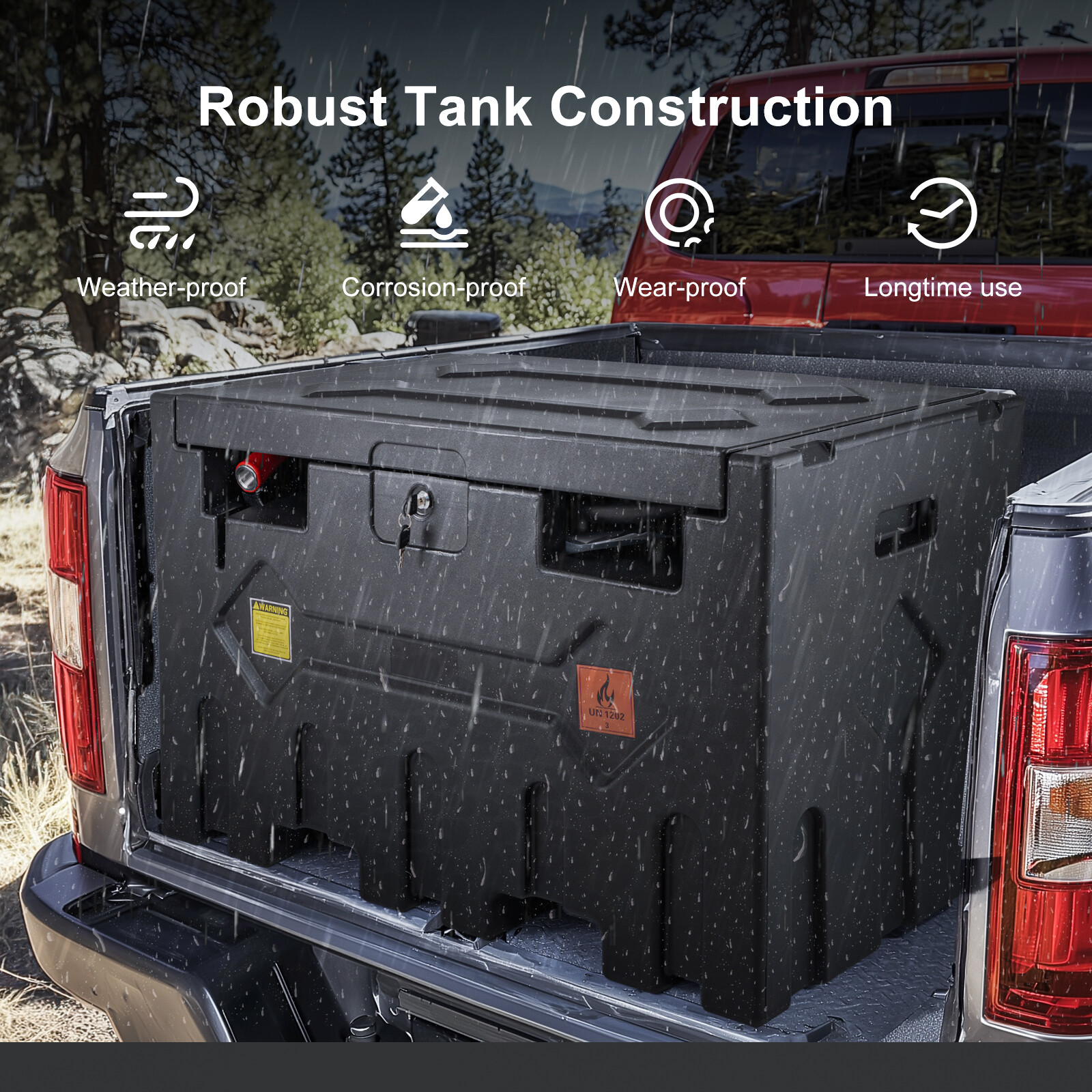 LoJok 4-Color Portable 52 Gallon Diesel Tank with 12V Electric Transfer Pump