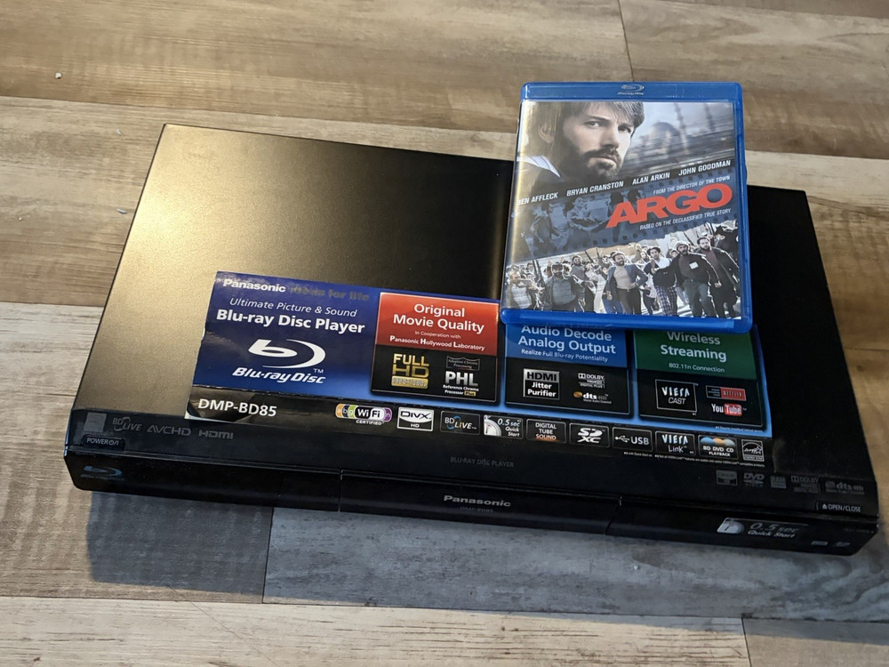 Panasonic DMP-BD75 Blu-Ray/DVD Player - No Remote - Tested & Working