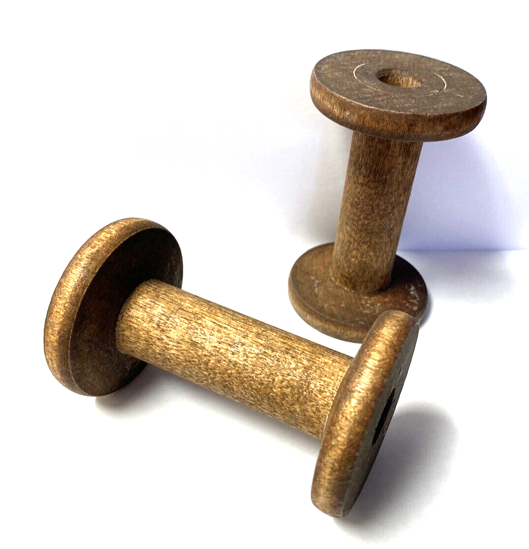 A Lot of Twenty Five 4 Inch Wooden Silk Spools