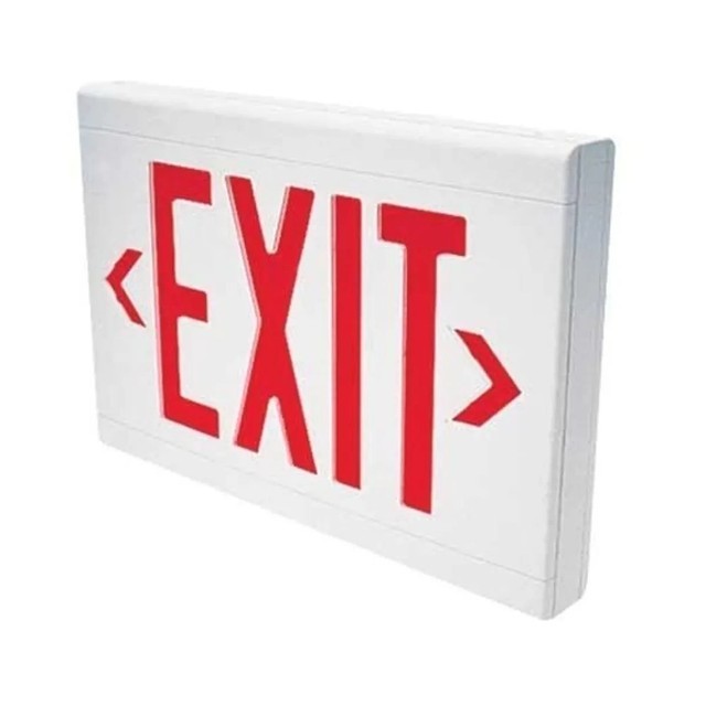 LiteForms Collection Thermoplastic LED RED Exit Sign LXURW