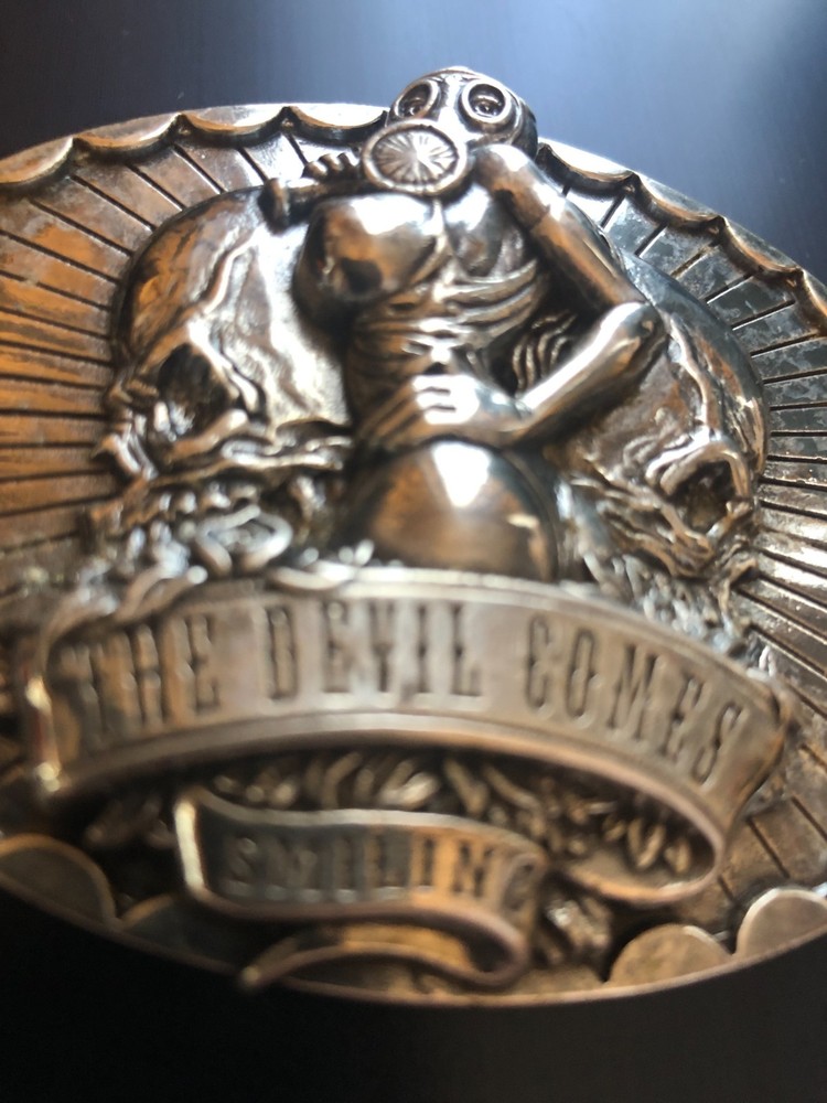THE DEVIL COMES SMILING BELT BUCKLE